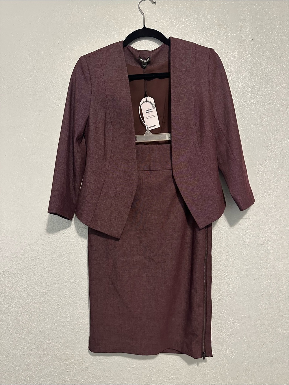 NWT Express Two-Piece Suit in Deep Plum Size 2